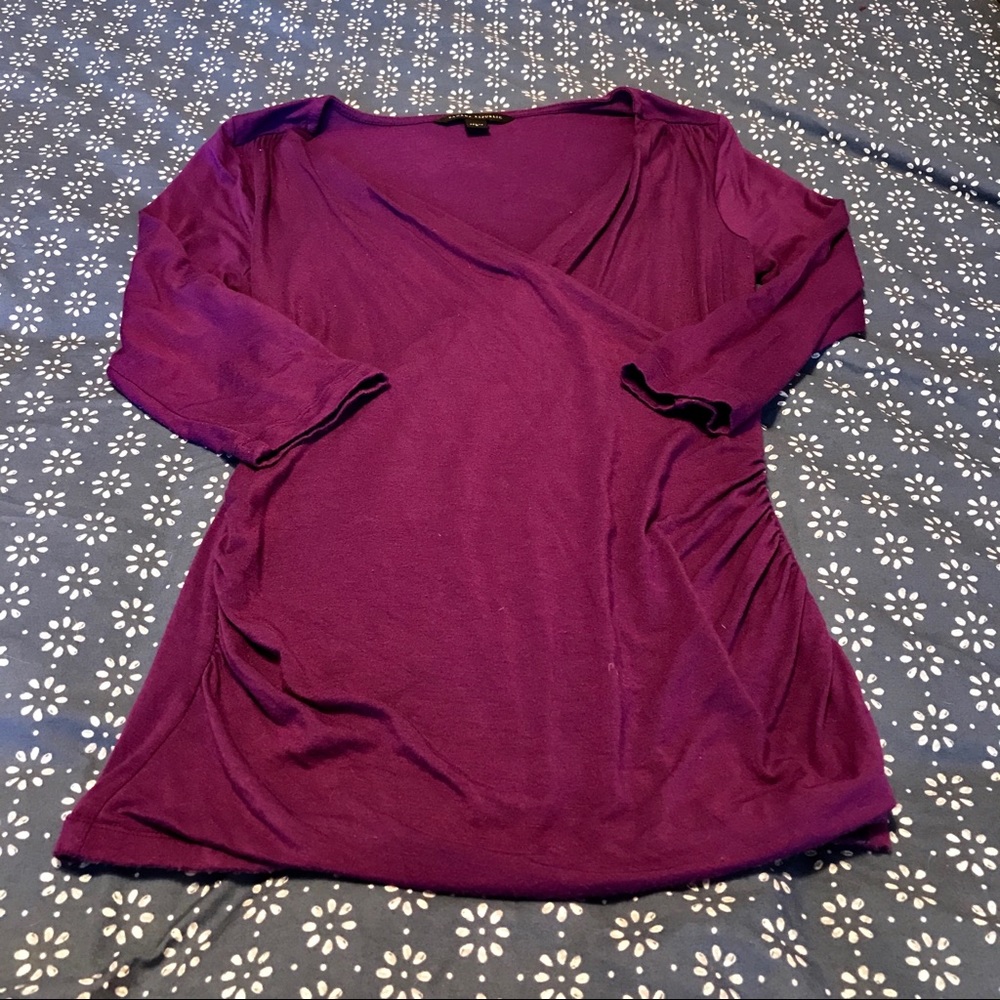 Banana Republic Purple Wrap Top